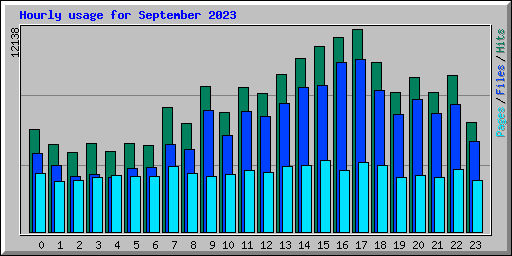 Hourly usage for September 2023