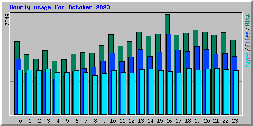 Hourly usage for October 2023