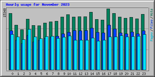 Hourly usage for November 2023