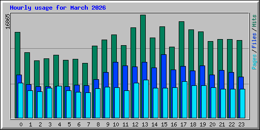 Hourly usage for March 2026