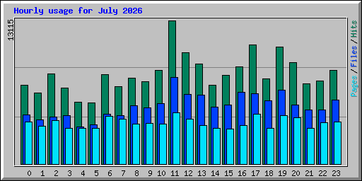 Hourly usage for July 2026